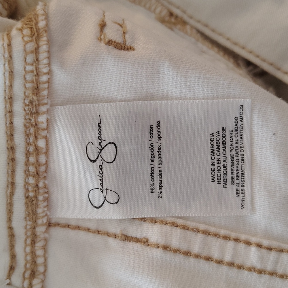 Jessica Simpson Ankle Barrel Jeans in Ecru | Size 10/ 30 - Picture 14 of 14